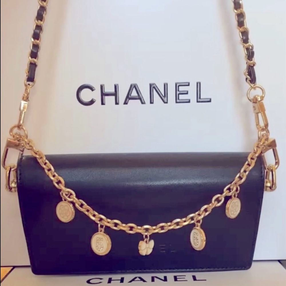Chanel eyeglass case on chain